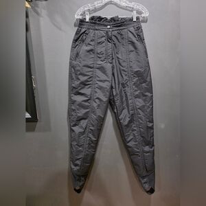 Ossi Skiwear Black Polyester Nylon Snow Pants Women's Sz 10 Vintage Stirrups